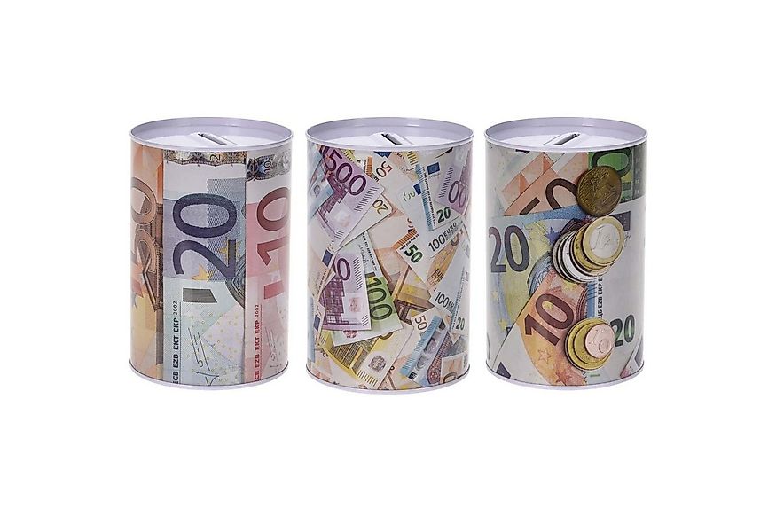 HAC24 Spardose Metall Geldspardose Dose Sparbüchse Gelddose, (3-tlg), im Eu günstig online kaufen