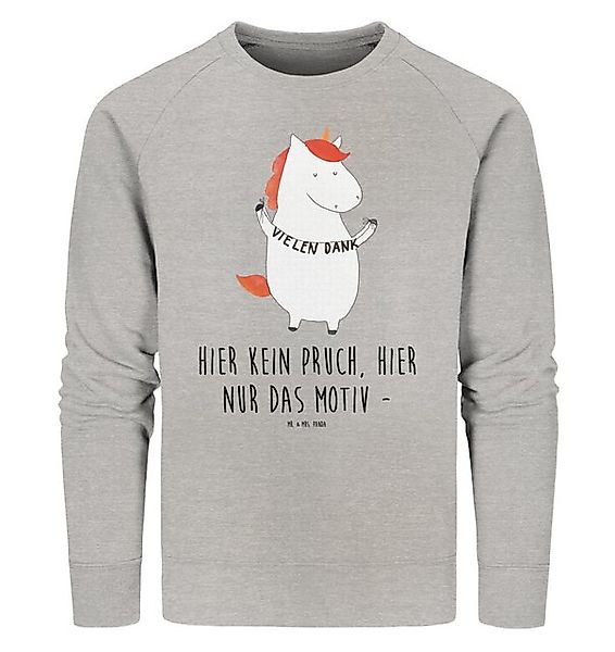 Mr. & Mrs. Panda Longpullover Einhorn Dankeschön Größe S - Heather Grey - G günstig online kaufen