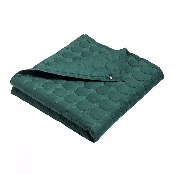 HAY - Mega Dot Decke 235x245cm - dunkelgrün/Baumwolle/Füllung Polyester/LxB günstig online kaufen