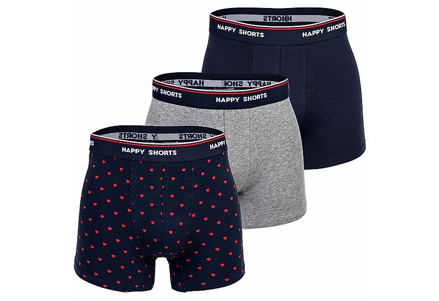 HAPPY SHORTS Boxer Herren Boxershort 3er Pack Baumwolle (Packung, 3er Pack) günstig online kaufen