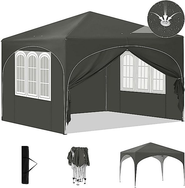 EUGAD Pavillon, mit 4 Seitenteilen, Pop-Up Faltpavillon, 3x3 m, mit Seitenw günstig online kaufen