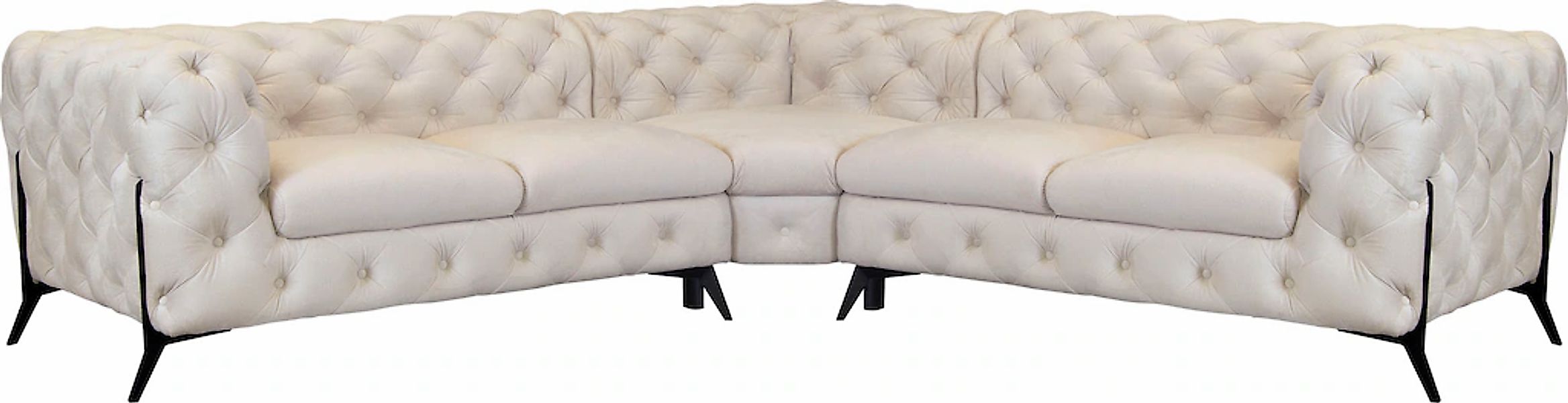 Home affaire Chesterfield-Sofa "Amaury L-Form" Chesterfield-Optik, Breite/T günstig online kaufen