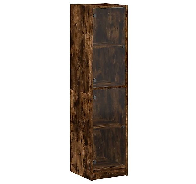 vidaXL Highboard Highboard mit Glastüren Räuchereiche 35x37x142 cm (1 St) günstig online kaufen
