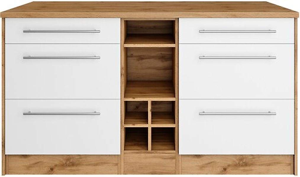 HELD MÖBEL Kücheninsel »Wien«, Breite 153 cm, MDF-Fronten, Flaschenregal günstig online kaufen