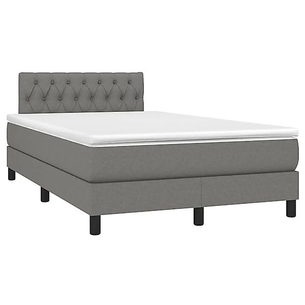 vidaXL Boxspringbett mit Matratze Dunkelgrau 120x190 cm Stoff 3269745 günstig online kaufen