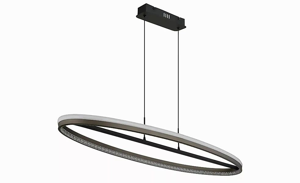LED-Hängelampe Della, Länge 101 cm, dunkelgrau, Metall günstig online kaufen