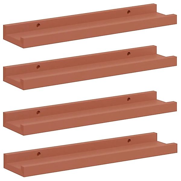 vidaXL Wandregal mit Regal 4 Stk Rot 40 x 9 x 3 cm Holzwerkstoff 42020006 günstig online kaufen