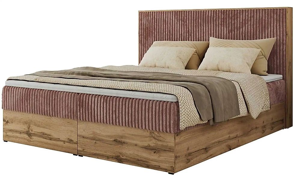 Boxbett mit Bettkasten Wood Classic ¦ rosa/pink ¦ Maße (cm): B: 204 H: 120 günstig online kaufen