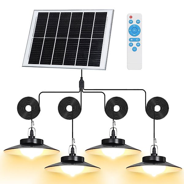 LMaxhome LED Solarleuchte Hängelampen Solar Deckenleuchte Outdoor, 5 Modi m günstig online kaufen