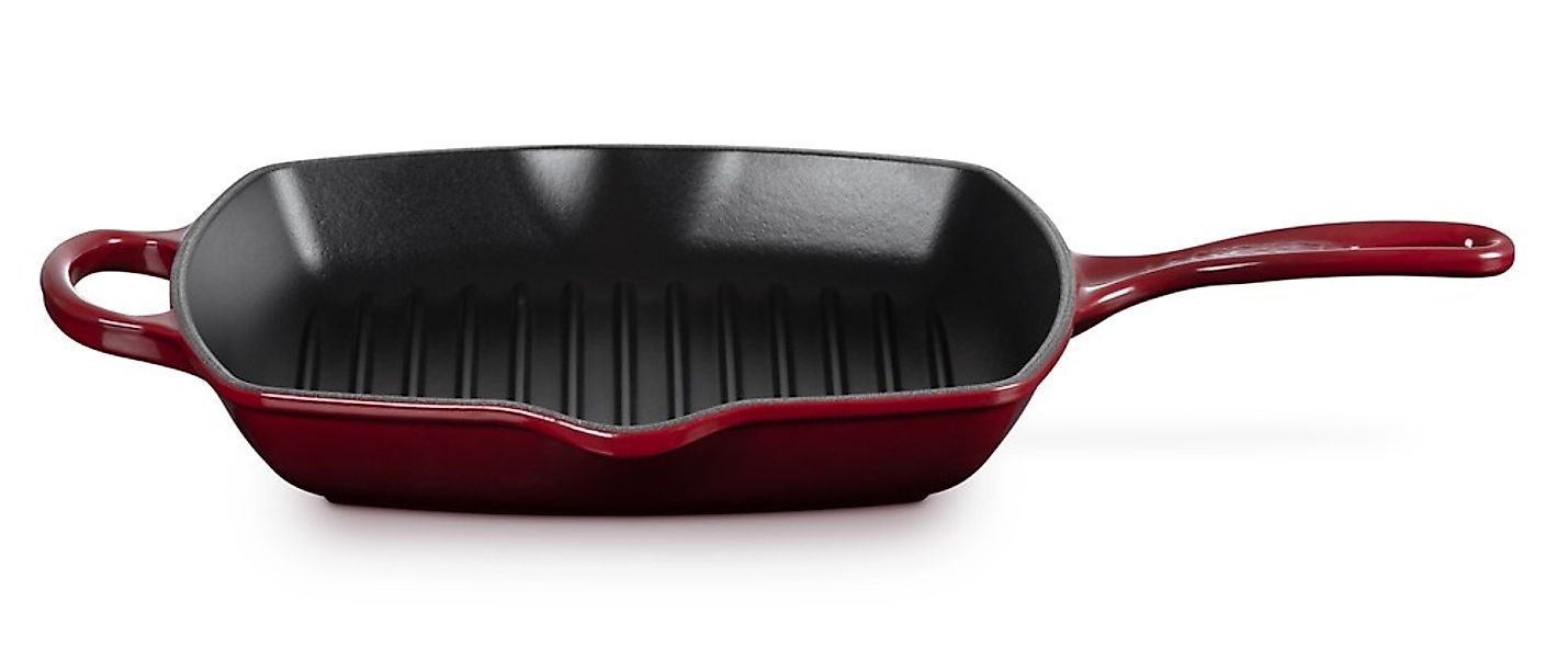 Le Creuset Grillpfanne Quadrat Signature Gusseisen Garnet (Rhone) Bordeaux- günstig online kaufen