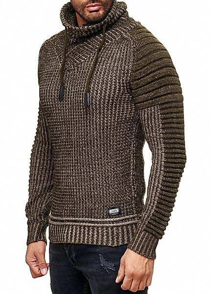R-NEAL Rollkragenpullover Schwerer Grobstrick Stehkragen-Pullover Winter günstig online kaufen