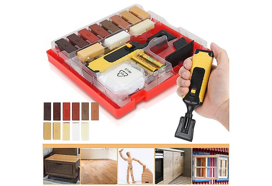Clanmacy Bodenfliese Laminat Parkett Holz Reparaturset 11 Farbtöne Wachs Re günstig online kaufen