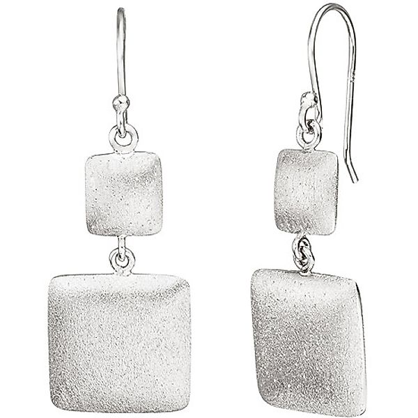SIGO Ohrhänger quadratisch 925 Sterling Silber matt mattiert Ohrringe Silbe günstig online kaufen
