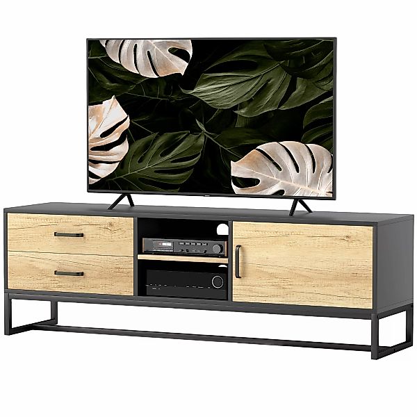 HOMCOM TV-Schrank TV-Möbel TV-Bank für Fernseher bis zu 60 Zoll mit Schrank günstig online kaufen