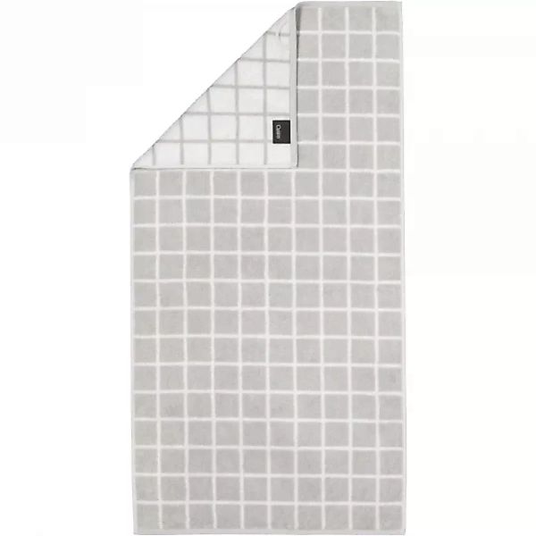 Cawö Zoom Karo 123 - Farbe: platin - 76 - Handtuch 50x100 cm günstig online kaufen