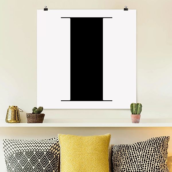 Poster - Quadrat Antiqua Letter I günstig online kaufen