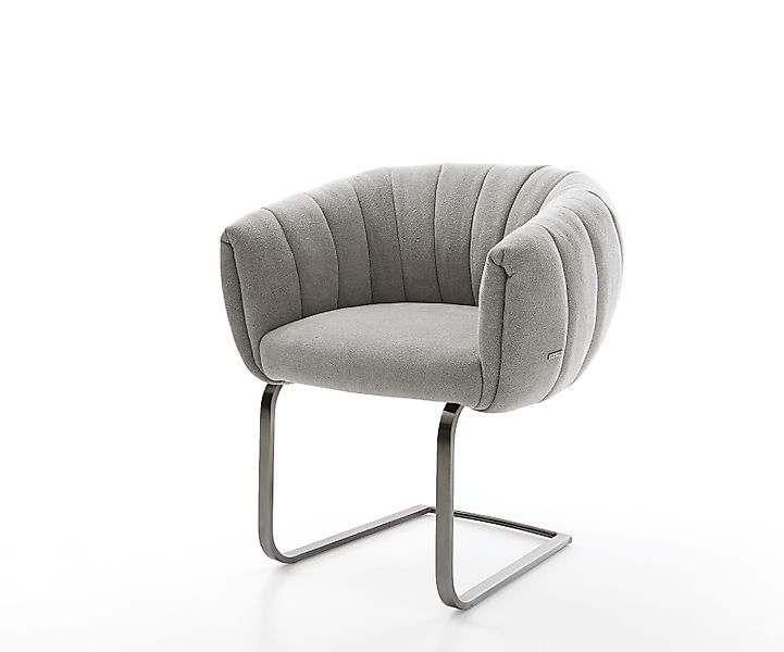 Freischwinger Jada-Flex Strukturstoff Soft Grau Freischwinger flach Graphit günstig online kaufen