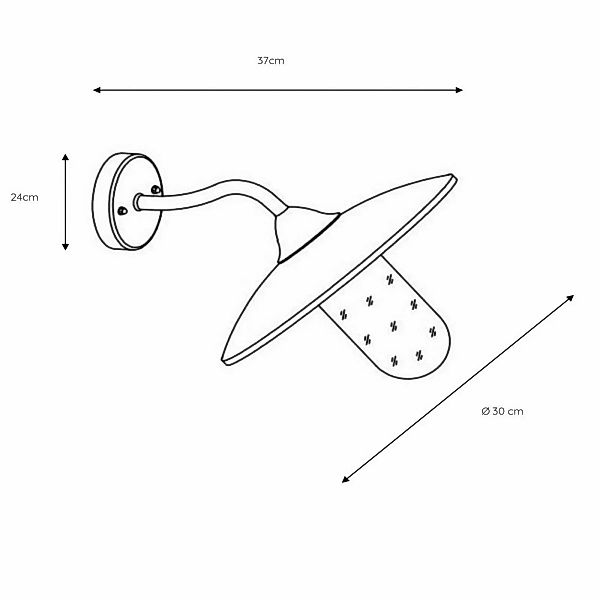 Außenwandleuchte Aruba, Ø 30 cm, rostbraun günstig online kaufen