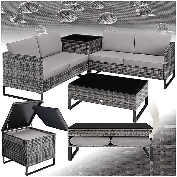 tectake Loungeset Rattan Lounge, (Set., 4-tlg), günstig online kaufen