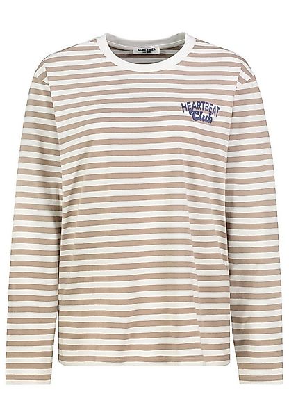 SUBLEVEL Langarmshirt Damen Shirt mit Streifen und Print langarm, lockerer günstig online kaufen