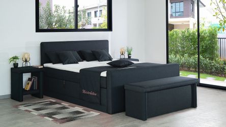 Meisterbetten Boxspringbett Amos (mit Motor, Fußteil, günstig online kaufen