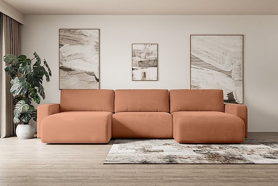 ALTDECOR Wohnlandschaft KLEEA-U, Couch mit Schlaffunktion, Wohnzimmer - Woh günstig online kaufen