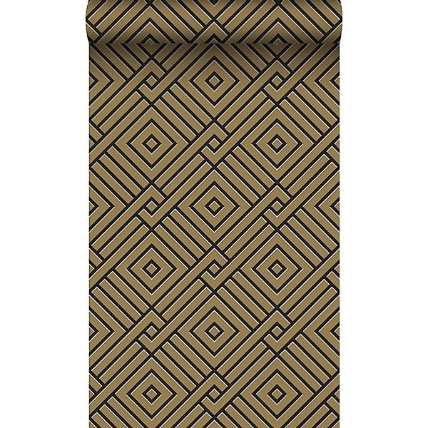 Origin Luxury Wallcoverings Tapete 3D Grafisches Motiv Gold Und Schwarz 50 günstig online kaufen