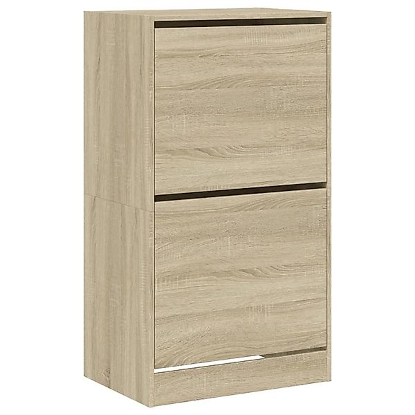 vidaXL Schuhschrank mit 2 Klappen Sonoma-Eiche 60x42x108 cm 3214387 günstig online kaufen
