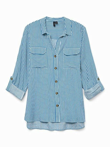 Vero Moda Blusenshirt Legeres Blusen Hemd mit Brusttaschen Krempelärmel VMB günstig online kaufen