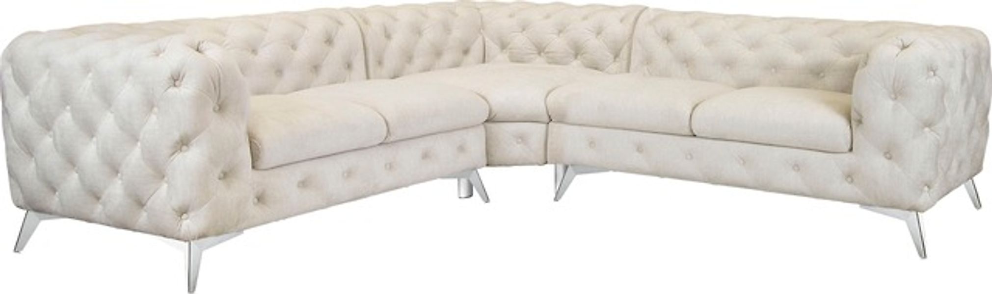 Home affaire Chesterfield-Sofa »Ecksofa GLYNIS L-Form mit Wellenunterfederu günstig online kaufen
