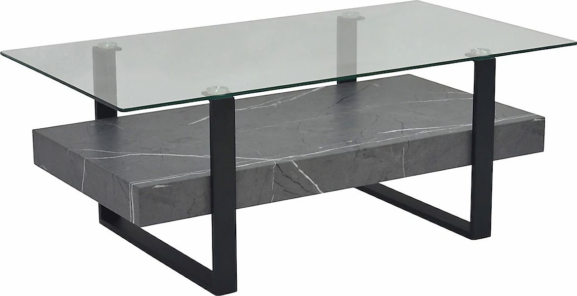 HELA Couchtisch "KONRAD" 1 Stk. tlg. Couchtisch; Ablageboden; Glasplatte; K günstig online kaufen