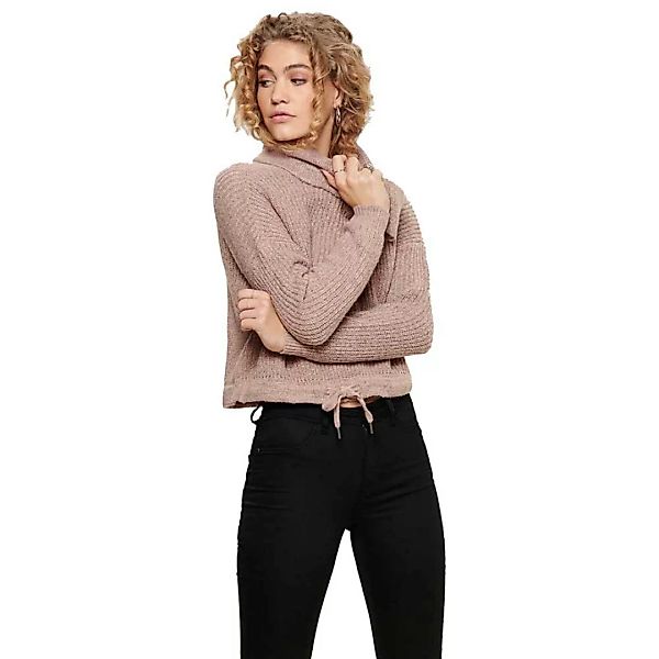 Only Nia Detail Melange Rollkragen Sweater S Adobe Rose / Melange günstig online kaufen