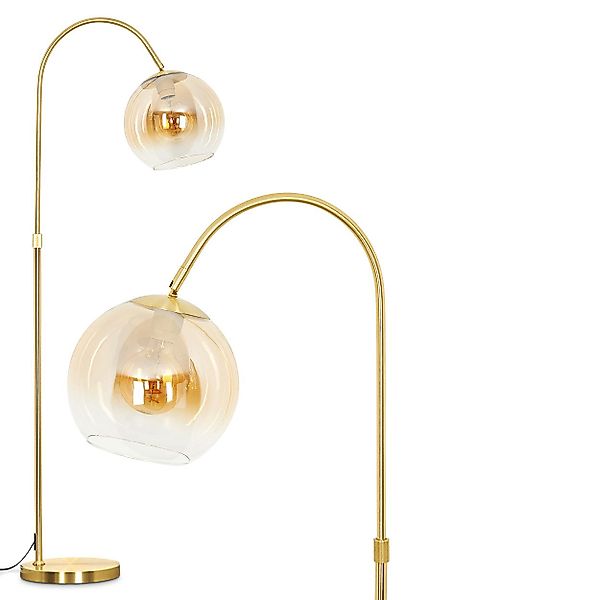 hofstein Stehlampe Stehlampe aus Metall/Glas in günstig online kaufen