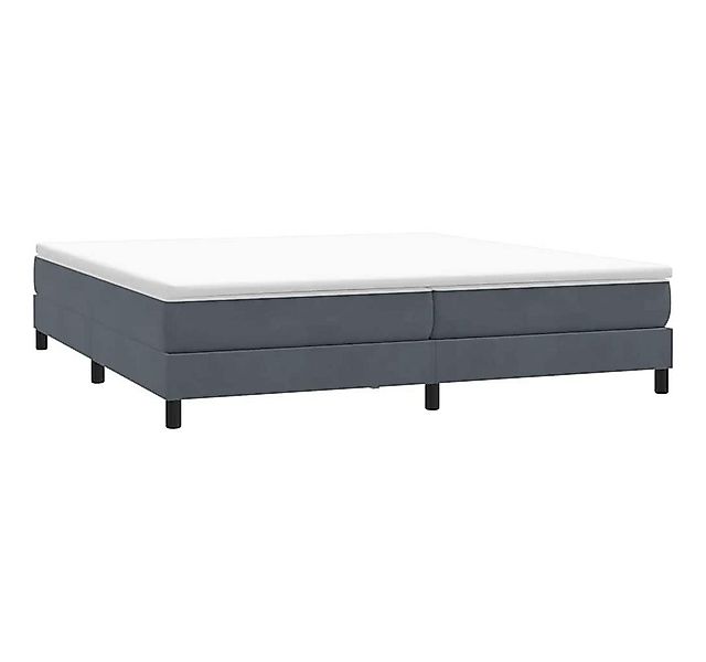 vidaXL Bett Boxspringbett ohne Matratze Dunkelgrau 200x220 cm Samt günstig online kaufen
