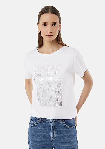 comma casual identity Kurzarmshirt T-Shirt mit günstig online kaufen