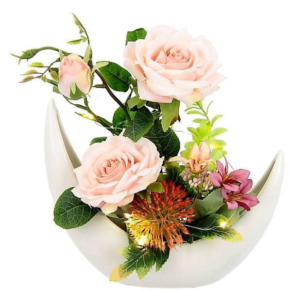 Kunstblume Arrangement 'Rosen' in Vase Rosen, I.GE.A., Höhe 30 cm, In Keram günstig online kaufen