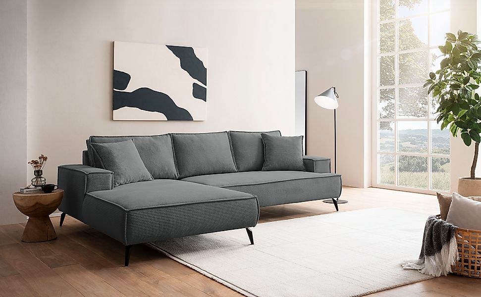 andas Ecksofa »TVINNU, L-Form in Cord, Sofa«, wahlweise Recamiere rechts/li günstig online kaufen