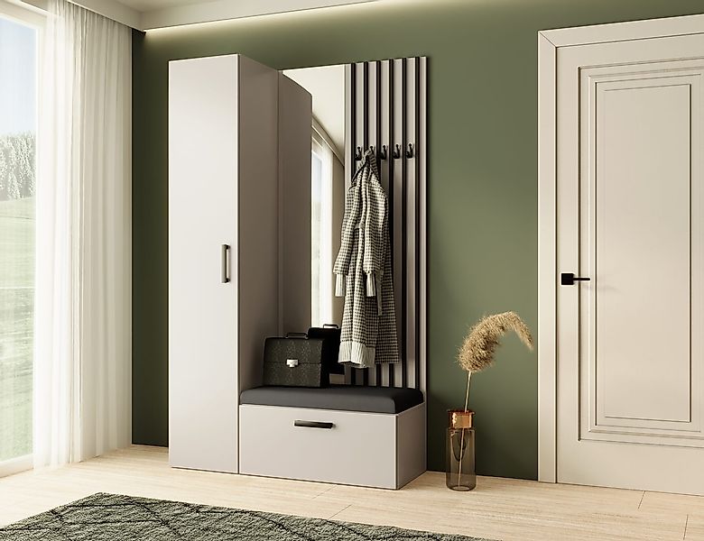 Beautysofa Garderobenschrank mit großem Spiegel und günstig online kaufen