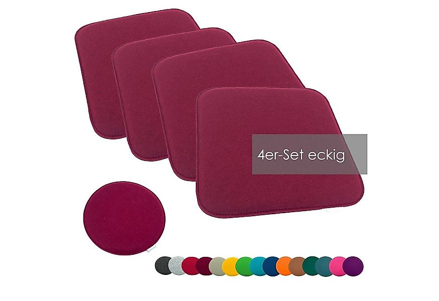 heimtexland Sitzkissen Filz Sitzauflage Stuhlkissen Bankkissen abwaschbar, günstig online kaufen