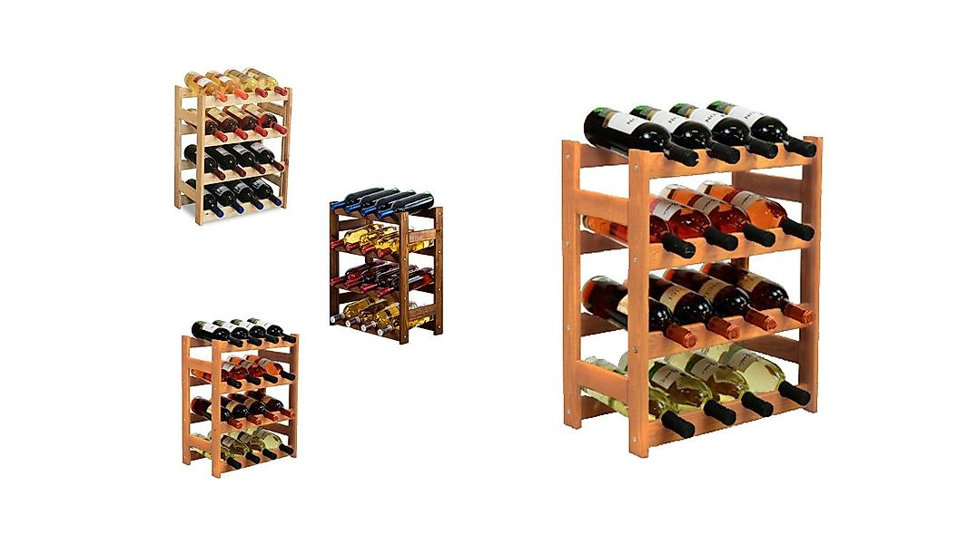 Modo24 Weinregal Flaschenregal Holzregal Flaschenständer Varianten günstig online kaufen