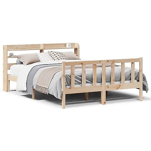 vidaXL Bettgestell Massivholzbett ohne Matratze 160x200 cm Kiefernholz Bett günstig online kaufen