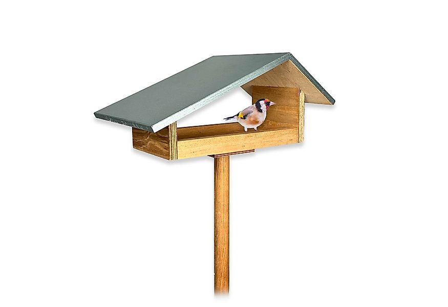 gartenetage Vogelhaus Design-Vogelfutterhaus mit wetterfestem Metalldach/in günstig online kaufen