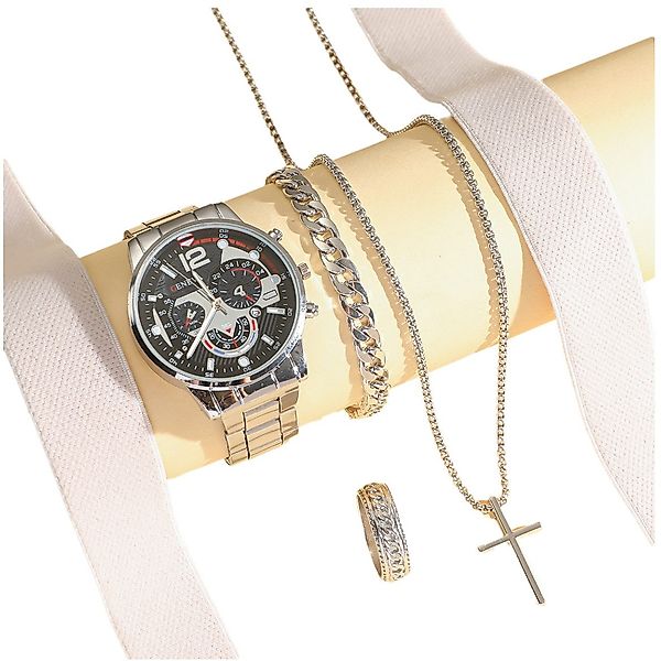 ibettertec Quarzuhr Herren Stahl Gürtel Uhr günstig online kaufen