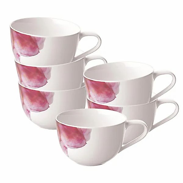 Villeroy & Boch Tasse »Cappuccinotassen Rose Garden 300 ml 6er Set bunt« günstig online kaufen