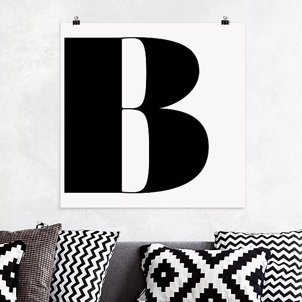 Poster Buchstabe - Quadrat Antiqua Letter B günstig online kaufen