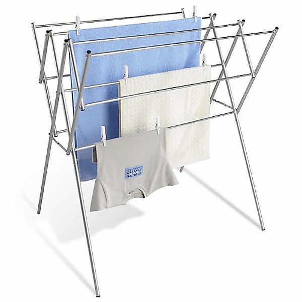 Maximex Wäscheständer »Teleskop« ausziehbarer Wäschetrockner aus Edelstahl, günstig online kaufen