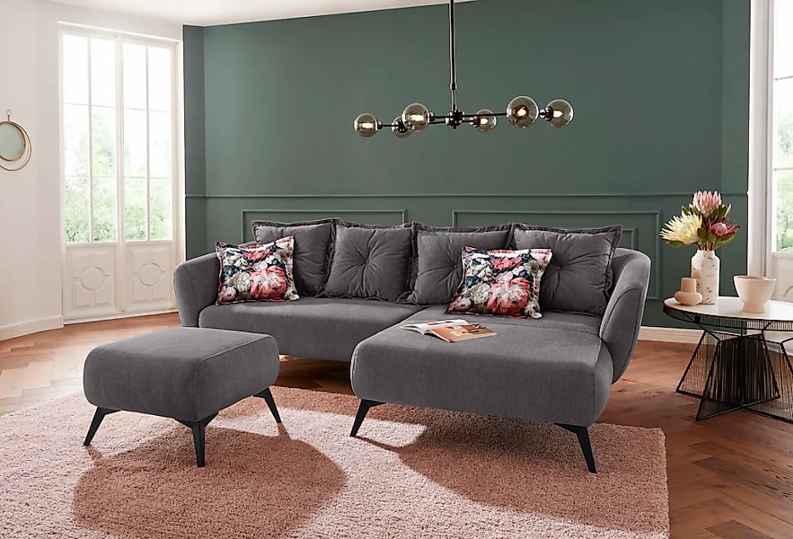 Home affaire Ecksofa "Baggio romantische Polsterecke, bequem, Breite 277cm, günstig online kaufen
