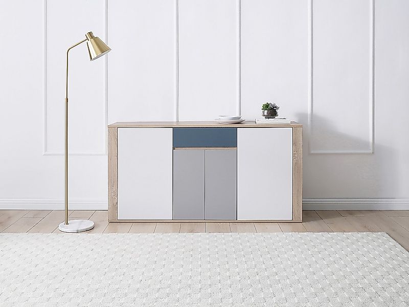 Sideboard mit 4 Türen & 1 Schublade - Mehrfarbig - FILUTIA günstig online kaufen