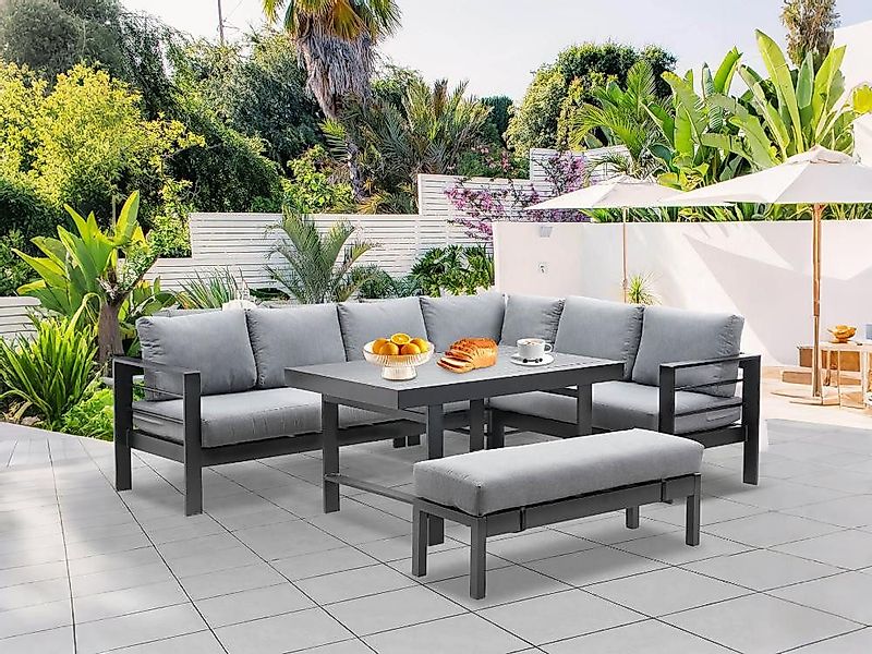 MeXo Gartenlounge-Set Aluminium Gartenmöbel Set für günstig online kaufen