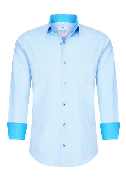 R-NEAL Businesshemd Pastellhemd Herren Slim Fit günstig online kaufen